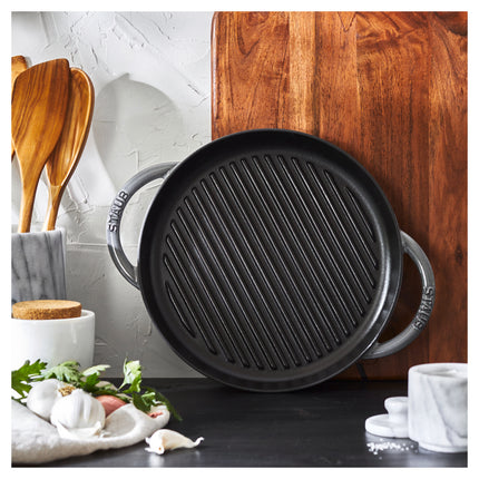 Staub Grill Pans 26 cm cast iron round Pure grill