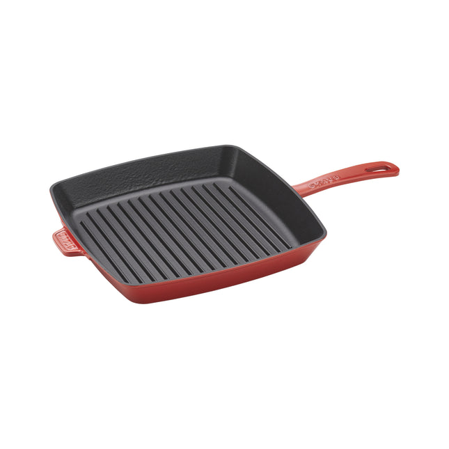 Staub Grill Pans 30 cm cast iron square American grill, cherry - Visual Imperfections