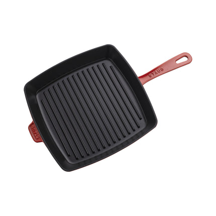 Staub Grill Pans 30 cm cast iron square American grill, cherry - Visual Imperfections
