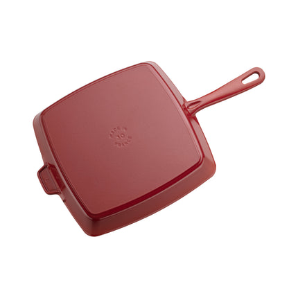 Staub Grill Pans 30 cm cast iron square American grill, cherry - Visual Imperfections