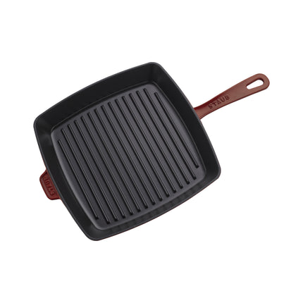 Staub Grill Pans 30 cm cast iron square American grill, grenadine-red - Visual Imperfections