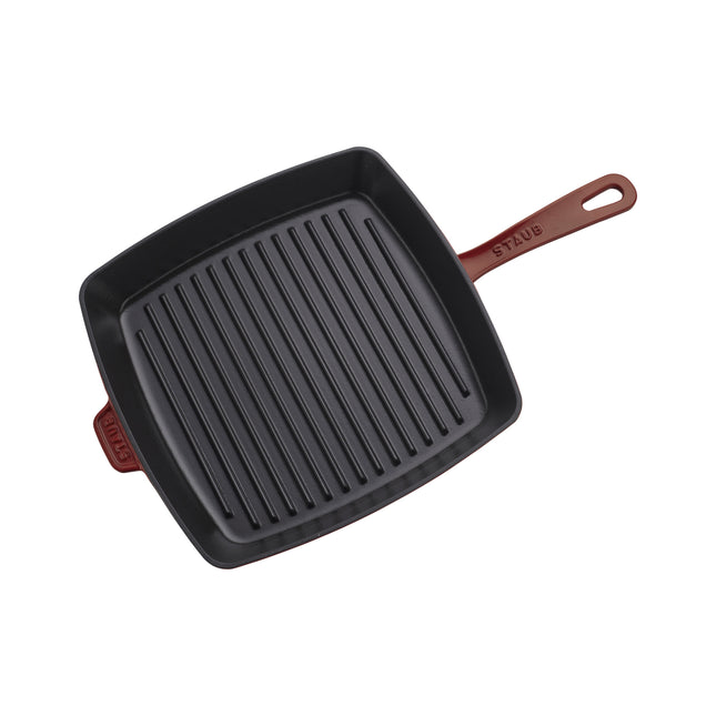 Staub Grill Pans 30 cm cast iron square American grill, grenadine-red - Visual Imperfections