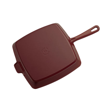 Staub Grill Pans 30 cm cast iron square American grill, grenadine-red - Visual Imperfections