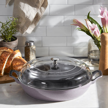 Staub Cast iron 3.5 l cast iron round Saute pan with glass lid, cherry blossom - Visual Imperfections