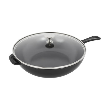 Staub Pans 26 cm / 10 inch cast iron DAILY PAN WITH GLASS LID