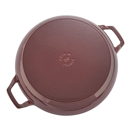 Staub Braisers 3.5 l cast iron round Saute pan, grenadine-red - Visual Imperfections