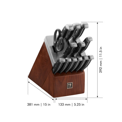 Henckels Statement 7 Piece, SELF SHARPENING BLOCK SET, brown