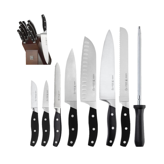Henckels Contour 9 Piece, Knife block set, black