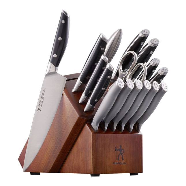 Henckels Forged Elevation 17 Piece, Knife block set, black