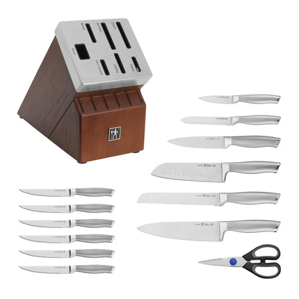 Henckels Modernist 14 Piece, Knife block set, brown