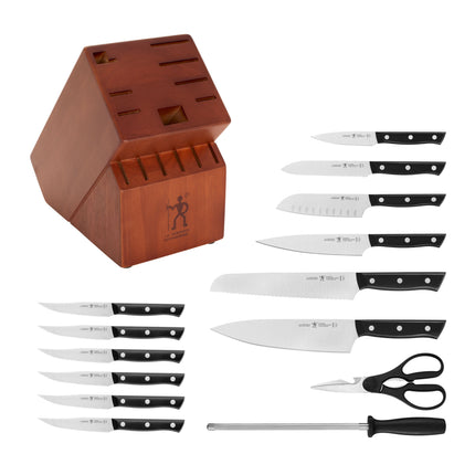 Henckels Dynamic 15 Piece, Knife block set, brown