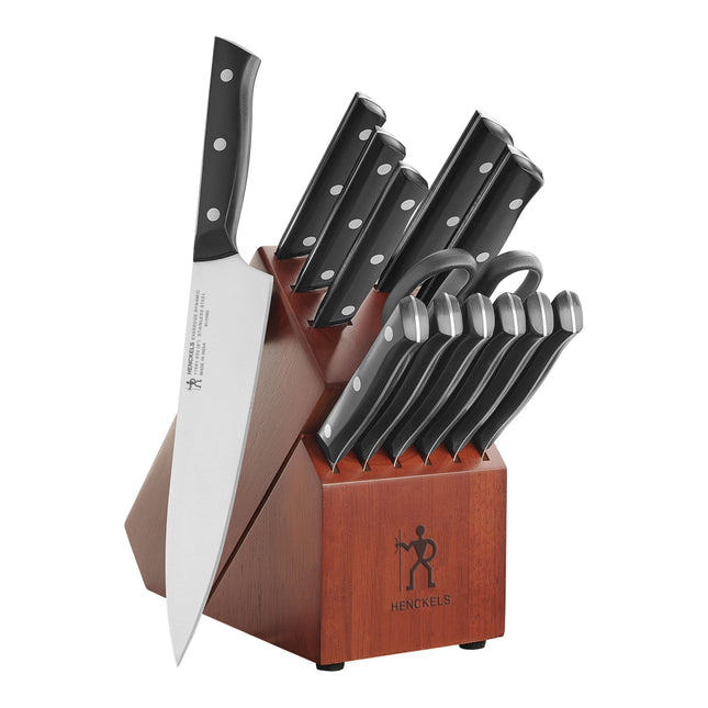 Henckels Everedge Dynamic 14 Piece, Knife block set, brown