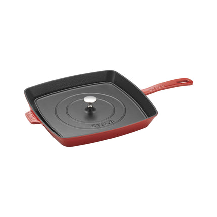 Staub Grill Pans 30 cm cast iron square American grill, cherry - Visual Imperfections