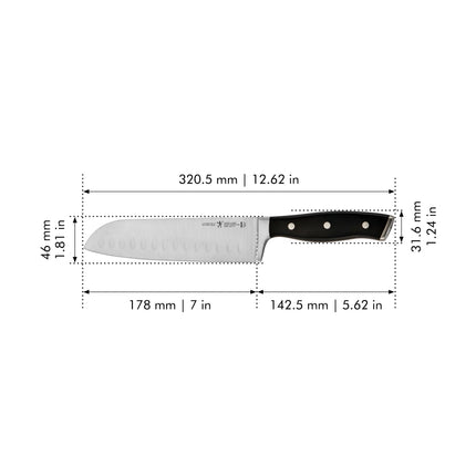 Henckels Forged Accent 7-inch, Santoku, black