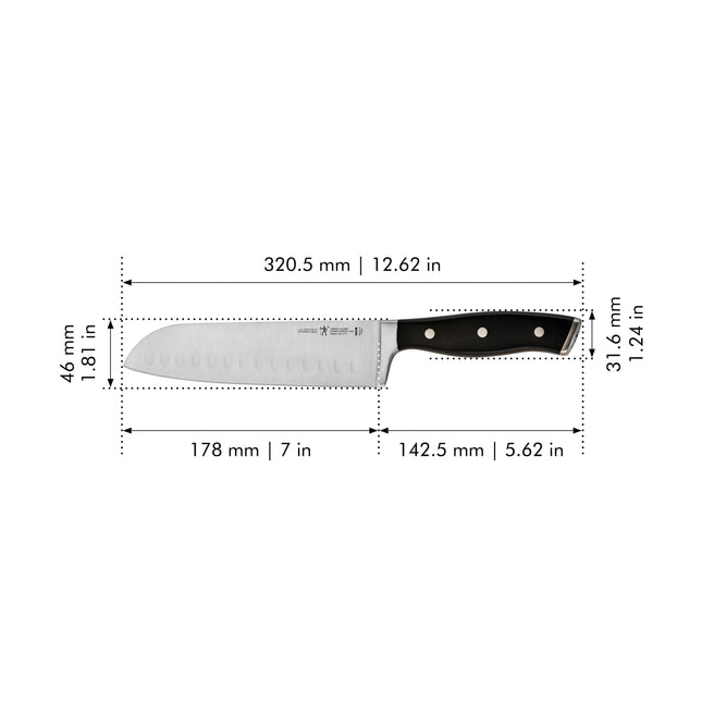 Henckels Forged Accent 7-inch, Santoku, black