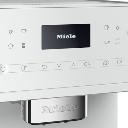 Miele CM 6160 MilkPerfection Countertop Coffee Machine - Lotus white