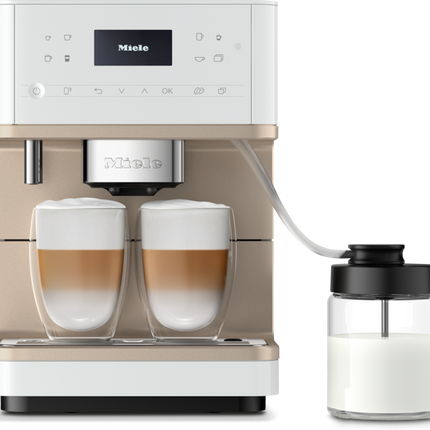 Miele CM 6360 MilkPerfection Countertop Coffee Machine - Lotus white