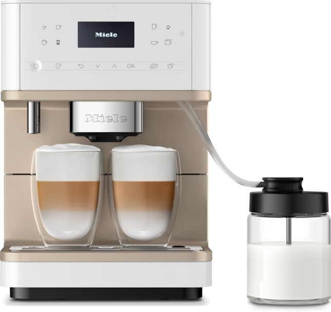 Miele CM 6360 MilkPerfection Countertop Coffee Machine - Lotus white