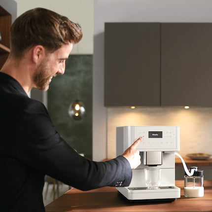 Miele CM 6160 MilkPerfection Countertop Coffee Machine - Lotus white