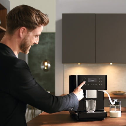 Miele CM 6160 MilkPerfection Countertop Coffee Machine - Obsidian black