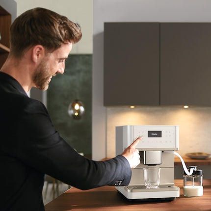 Miele CM 6360 MilkPerfection Countertop Coffee Machine - Lotus white