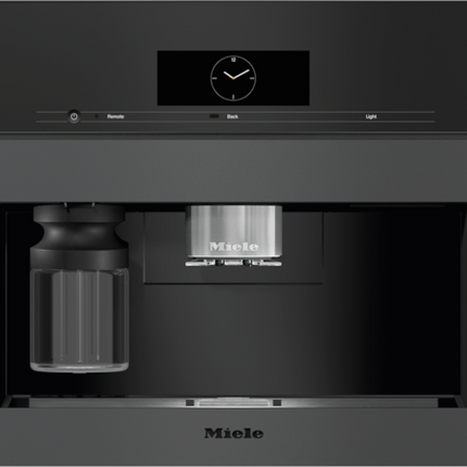 Miele CVA 7875 Built-in Coffee Machine with fresh water connection - Obsidian black matte