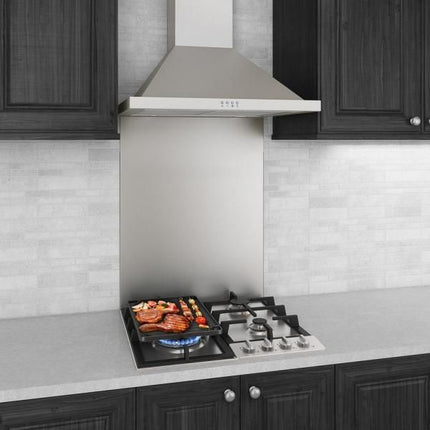 Vesta Stainless Steel Backsplash | Mounting Edge | 30"×30"