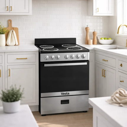Vesta North Dakota 24" | Silver | Electric Range