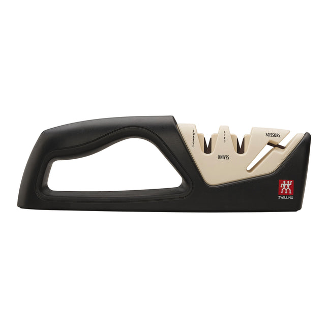 ZWILLING Two-stage Pull-Through plus Shear Sharpener Knife sharpener ivory-black
