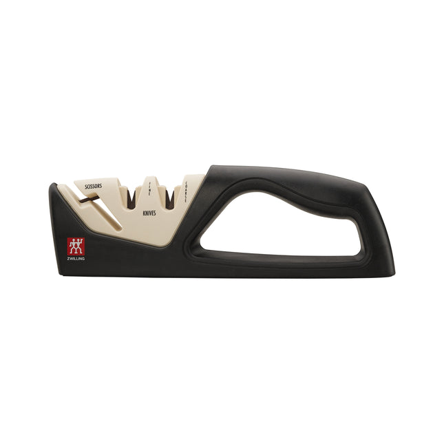 ZWILLING Two-stage Pull-Through plus Shear Sharpener Knife sharpener ivory-black