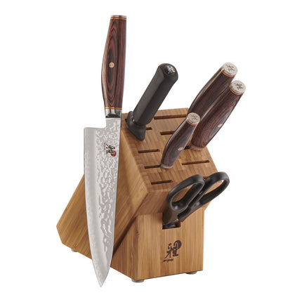MIYABI ARTISAN 6000MCT 7 Piece, Knife block set, nature