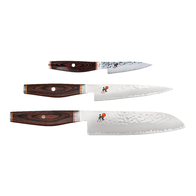 MIYABI ARTISAN 6000MCT 3 Piece, Knife set, brown