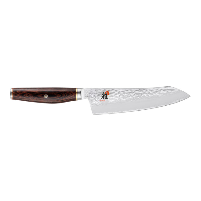 MIYABI ARTISAN 6000MCT 7-inch, Rocking santoku, brown