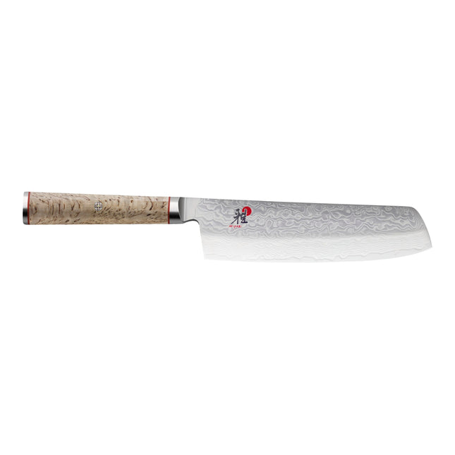 MIYABI BIRCHWOOD 5000MCD 7-inch, Nakiri, brown