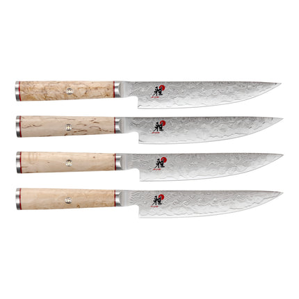 MIYABI BIRCHWOOD 5000MCD 4 Piece, Steak set, brown