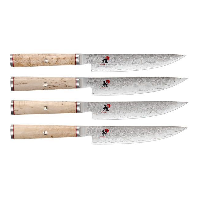 MIYABI BIRCHWOOD 5000MCD 4 Piece, Steak set, brown
