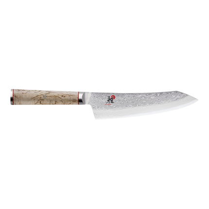 MIYABI BIRCHWOOD 5000MCD 7-inch, Rocking santoku, brown