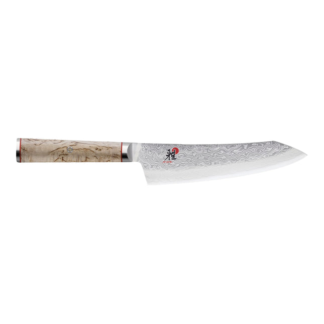 MIYABI BIRCHWOOD 5000MCD 7-inch, Rocking santoku, brown