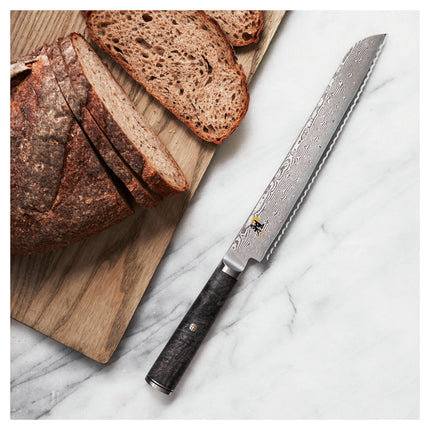 MIYABI BLACK 5000MCD67 9.5-inch, Bread knife, brown