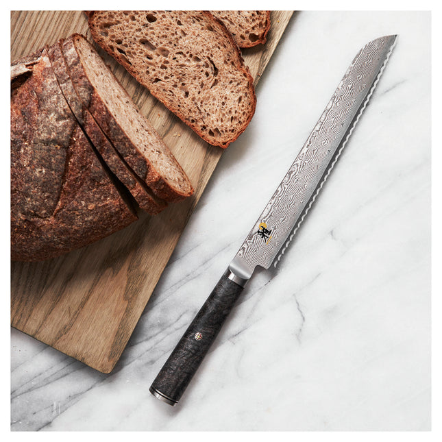 MIYABI BLACK 5000MCD67 9.5-inch, Bread knife, brown