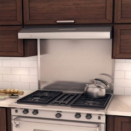 Vesta Stainless Steel Backsplash | Mounting Edge | 30"×30"