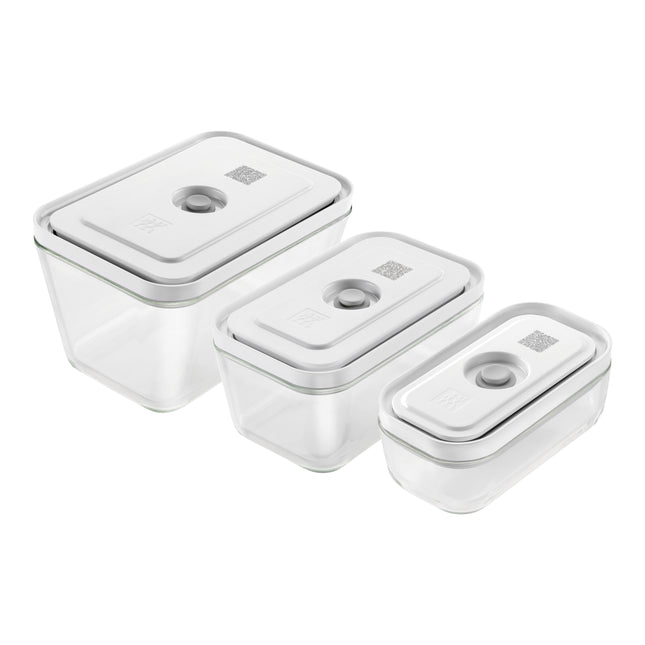 ZWILLING Fresh & Save S/M/L / 3 Piece Vacuum box set, glass, grey