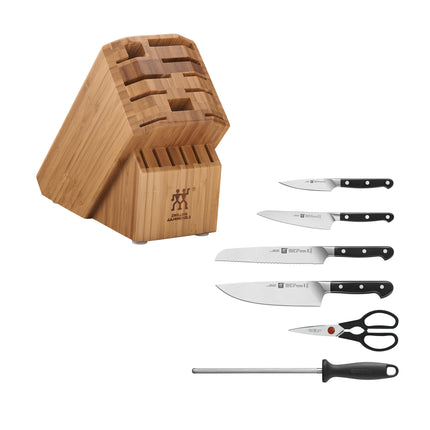 ZWILLING Pro 7 Piece, Knife block set, Bamboo