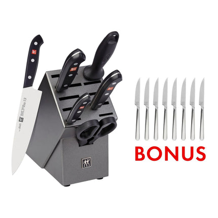 ZWILLING Tradition 7 Piece, Knife Block Set with Bonus Steak Set