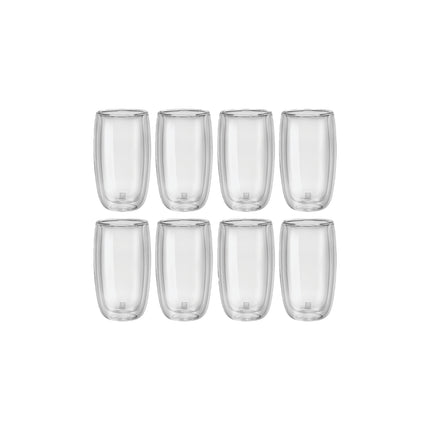 ZWILLING Sorrento 8 Piece, Latte Glass Set - Value Pack, transparent
