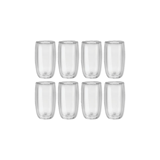 ZWILLING Sorrento 8 Piece, Latte Glass Set - Value Pack, transparent