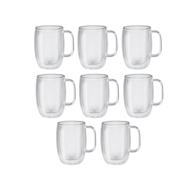 ZWILLING Sorrento Plus 8 Piece, Latte Mug Set - Value Pack, transparent