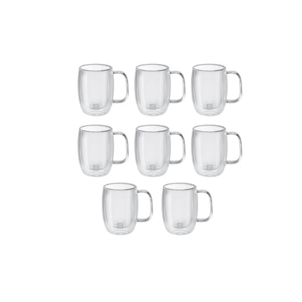 ZWILLING Sorrento Plus 8 Piece, Double Espresso Mug Set - Value Pack, transparent