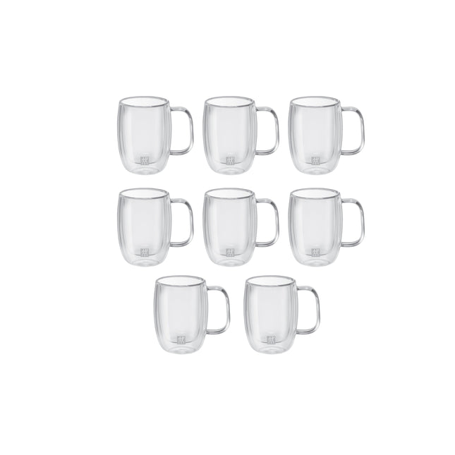 ZWILLING Sorrento Plus 8 Piece, Double Espresso Mug Set - Value Pack, transparent