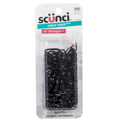 Conair 300 Pack Polyband Black